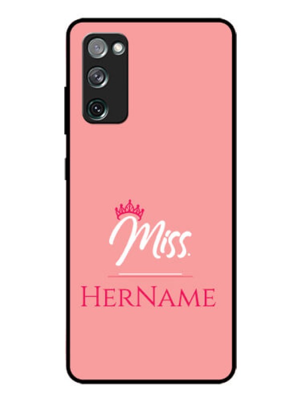 Custom Galaxy S20 FE 5G Custom Glass Phone Case Mrs with Name
