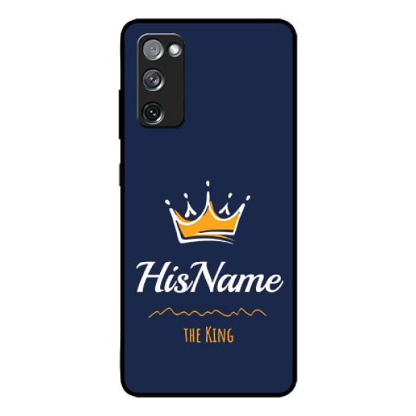 Galaxy S20 FE 5G Glass Phone Case King with Name