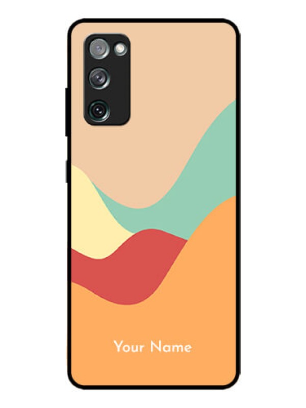 Custom Galaxy S20 Fe 5G Personalized Glass Phone Case - Ocean Waves Multi-colour Design