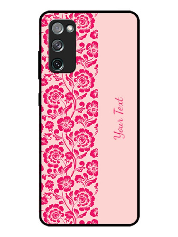 Custom Galaxy S20 Fe 5G Custom Glass Phone Case - Attractive Floral Pattern Design