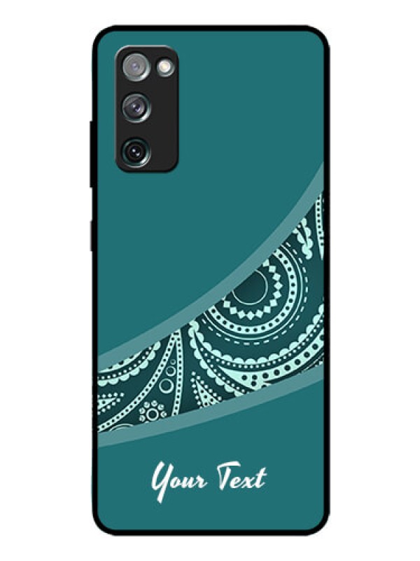 Custom Galaxy S20 Fe 5G Photo Printing on Glass Case - semi visible floral Design