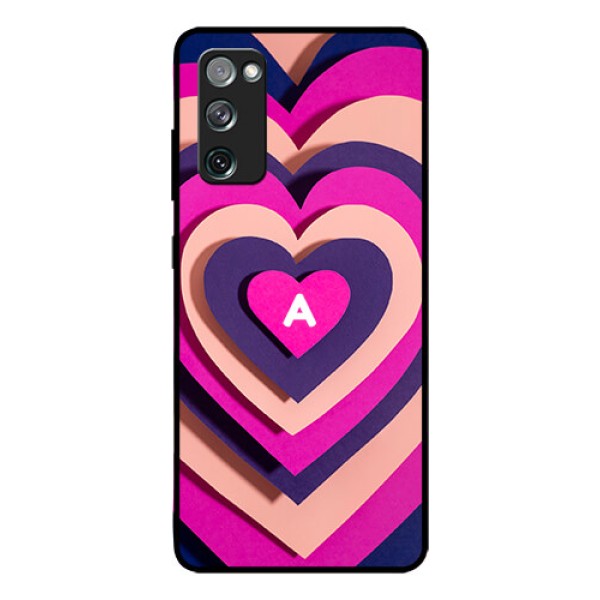 Galaxy S20 Fe 5G Custom Glass Mobile Case - Cute Heart Pattern Design