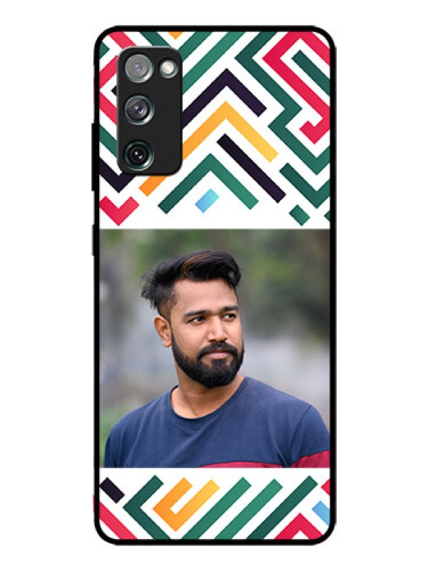 Custom Galaxy S20 Fe 5G Personalized Glass Phone Case - Colorful Maze Pattern Design