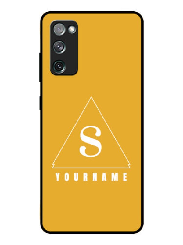 Custom Galaxy S20 Fe 5G Personalized Glass Phone Case - simple triangle Design