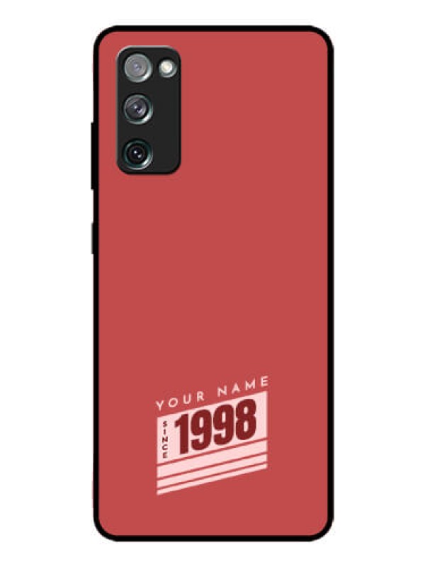 Custom Galaxy S20 Fe 5G Custom Glass Phone Case - Red custom year of birth Design