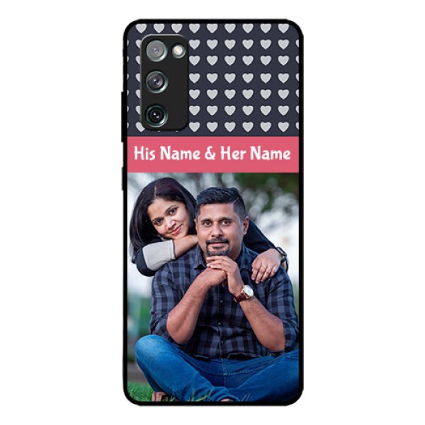 Galaxy S20 Fe Custom Glass Mobile Case - Love Symbols Design Galaxy S20 Fe Custom Glass Mobile Case - Love Symbols Design