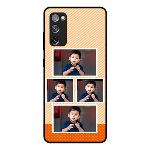 Galaxy S20 Fe Photo Printing on Glass Case  - Bulk Photos Upload Design