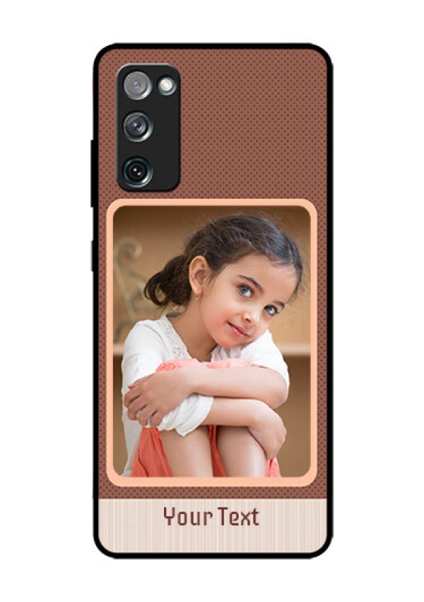 Galaxy S20 Fe Custom Glass Phone Case  - Simple Pic Upload Design