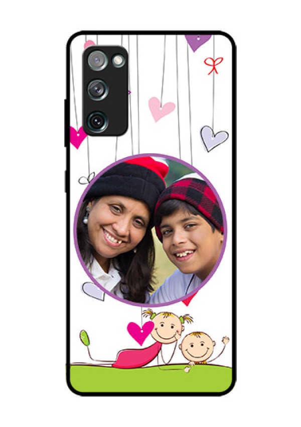 Galaxy S20 Fe Photo Printing on Glass Case  - Cute Kids Phone Case Design