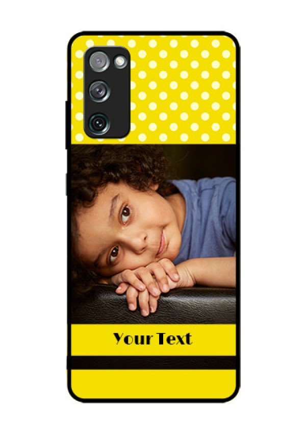 Galaxy S20 Fe Custom Glass Phone Case  - Bright Yellow Case Design