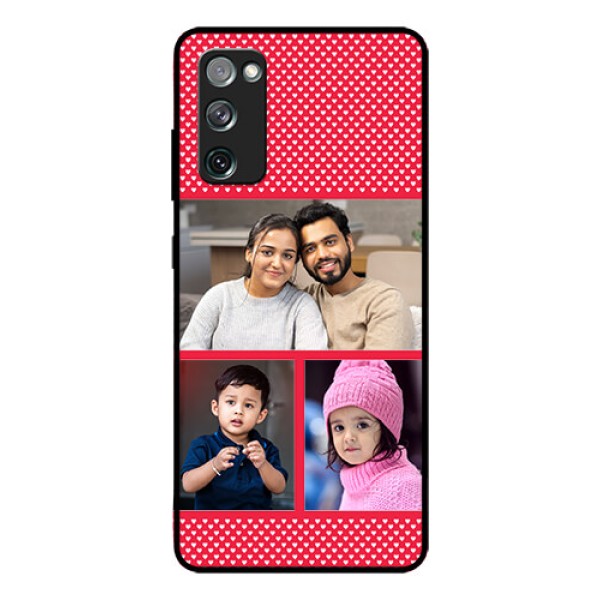Galaxy S20 Fe Personalized Glass Phone Case  - Bulk Pic Upload Design