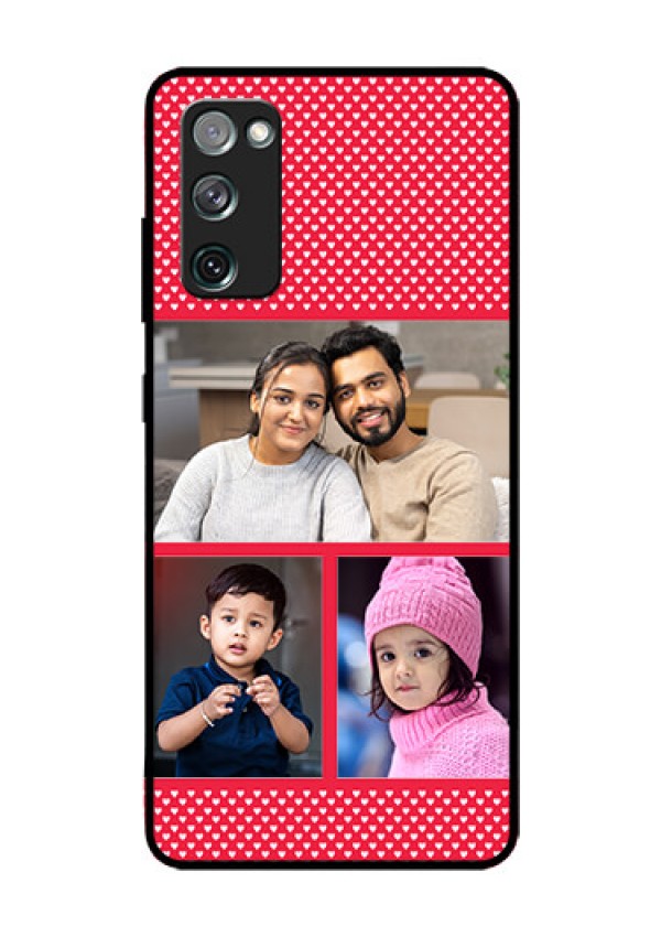 Galaxy S20 Fe Personalized Glass Phone Case  - Bulk Pic Upload Design