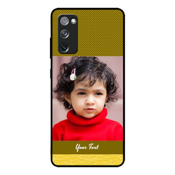Galaxy S20 Fe Custom Glass Phone Case  - Simple Green Color Design