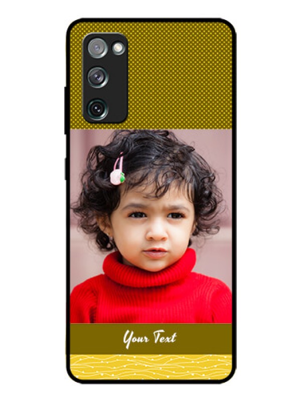 Custom Galaxy S20 Fe Custom Glass Phone Case  - Simple Green Color Design