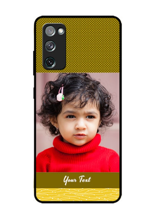 Galaxy S20 Fe Custom Glass Phone Case  - Simple Green Color Design
