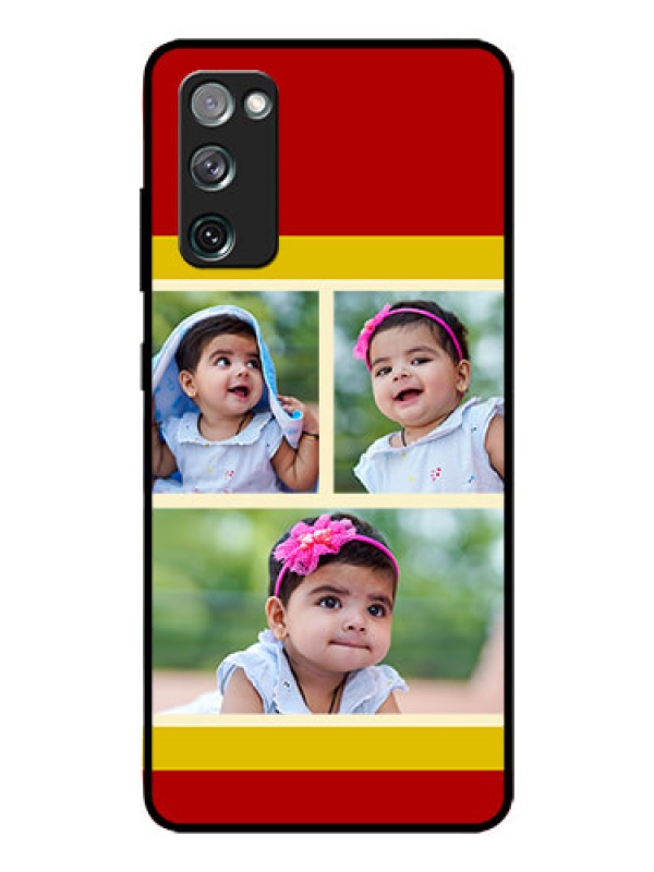 Custom Galaxy S20 Fe Custom Glass Mobile Case  - Multiple Pic Upload Design