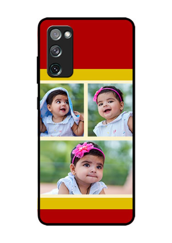 Galaxy S20 Fe Custom Glass Mobile Case  - Multiple Pic Upload Design