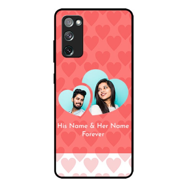 Galaxy S20 Fe Personalized Glass Phone Case  - Couple Pic Upload Design