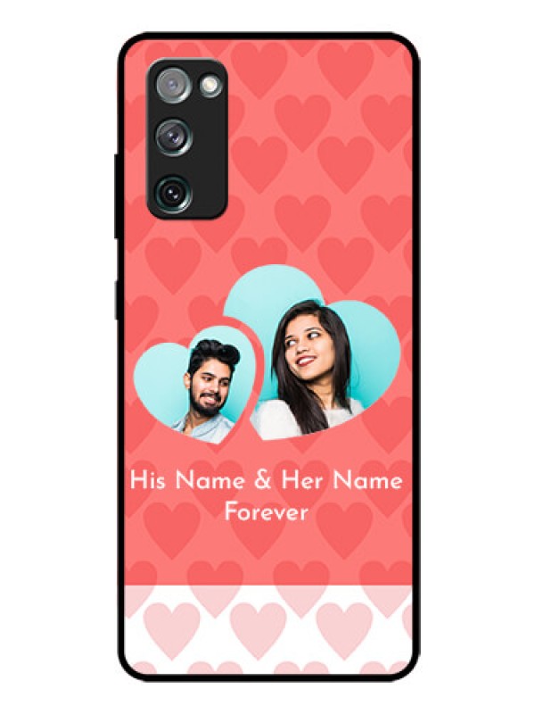 Custom Galaxy S20 Fe Personalized Glass Phone Case  - Couple Pic Upload Design