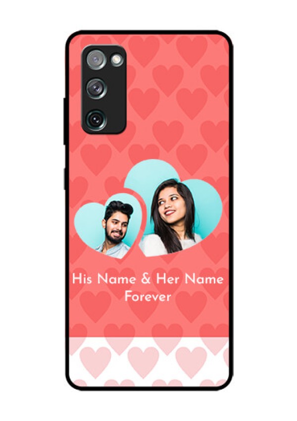 Galaxy S20 Fe Personalized Glass Phone Case  - Couple Pic Upload Design