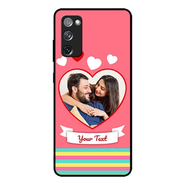 Galaxy S20 Fe Photo Printing on Glass Case - Love Doodle Design Galaxy S20 Fe Photo Printing on Glass Case - Love Doodle Design