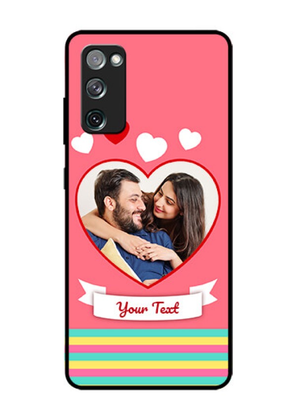 Galaxy S20 Fe Photo Printing on Glass Case  - Love Doodle Design