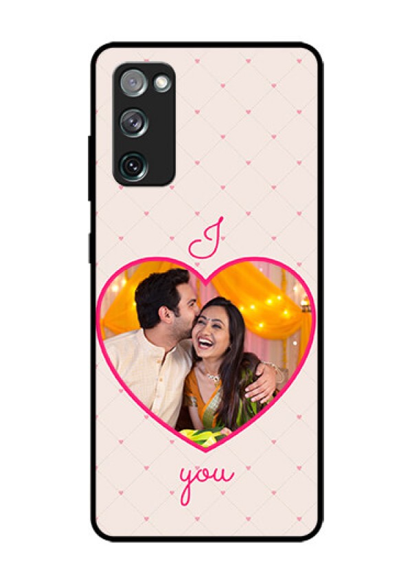 Galaxy S20 Fe Custom Glass Mobile Case  - Heart Shape Design