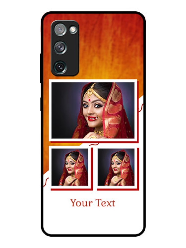 Custom Galaxy S20 Fe Custom Glass Phone Case  - Wedding Memories Design  