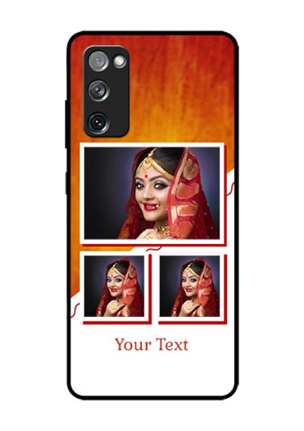 Galaxy S20 Fe Custom Glass Phone Case  - Wedding Memories Design  
