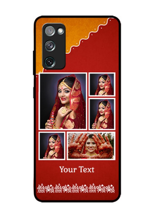 Galaxy S20 Fe Personalized Glass Phone Case  - Wedding Pic Upload Design