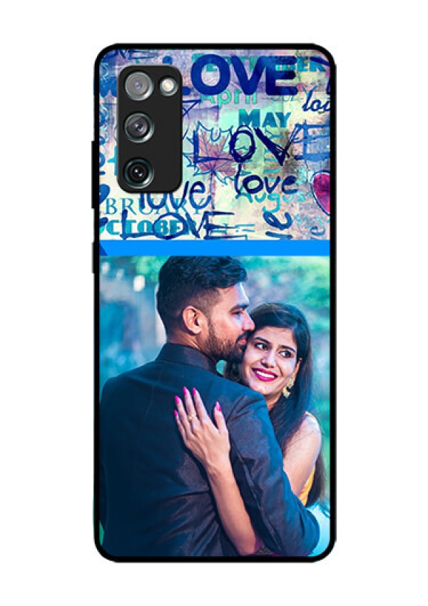 Galaxy S20 Fe Custom Glass Mobile Case  - Colorful Love Design