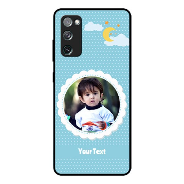 Galaxy S20 Fe Personalised Glass Phone Case  - Violet Pattern Design