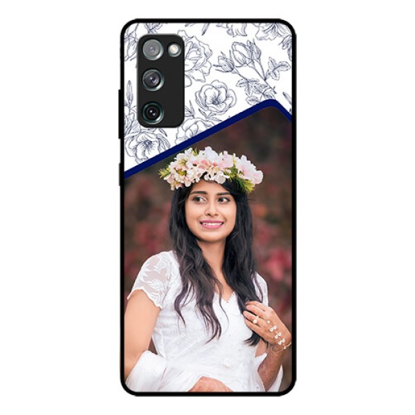 Galaxy S20 Fe Personalized Glass Phone Case  - Premium Floral Design
