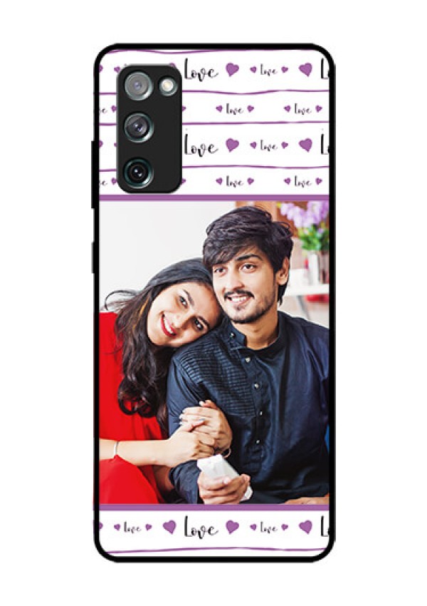 Galaxy S20 Fe Custom Glass Mobile Case  - Couples Heart Design