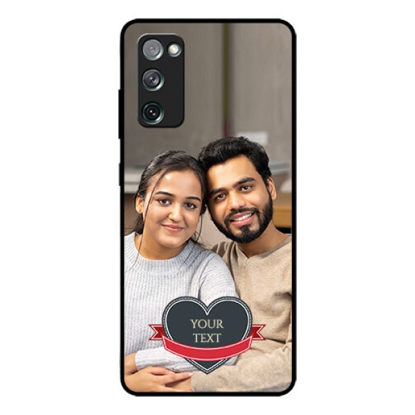 Galaxy S20 Fe Custom Glass Phone Case - Just Married Couple Design Galaxy S20 Fe Custom Glass Phone Case - Just Married Couple Design
