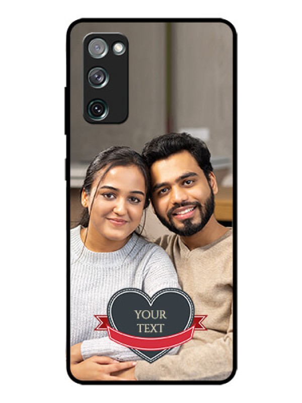 Custom Galaxy S20 Fe Custom Glass Phone Case  - Just Married Couple Design