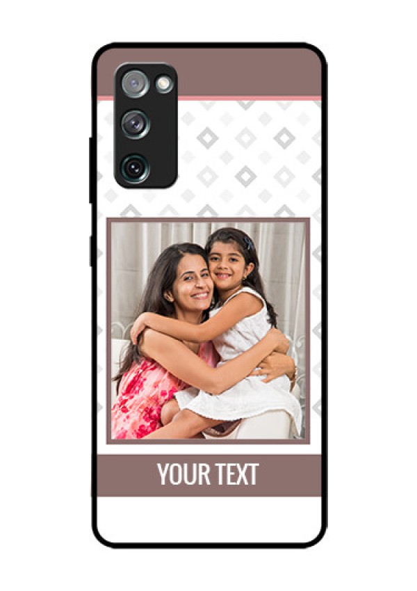 Galaxy S20 Fe Photo Printing on Glass Case  - Simple Diamond Design
