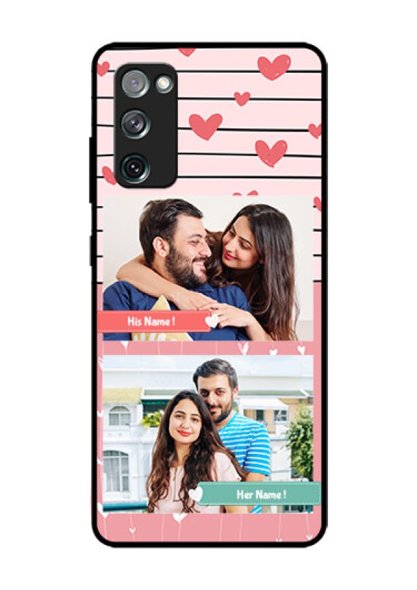 Galaxy S20 Fe Custom Glass Mobile Case  - Photo with Heart Design