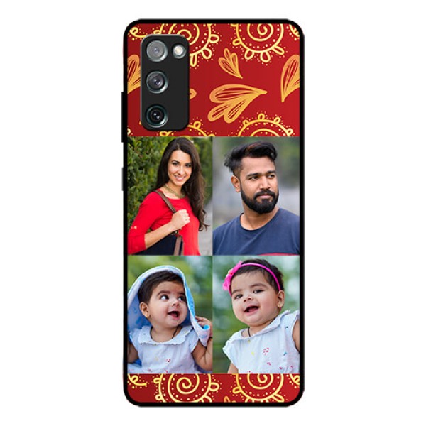 Galaxy S20 Fe Photo Printing on Glass Case - 4 Image Traditional Design Galaxy S20 Fe Photo Printing on Glass Case - 4 Image Traditional Design