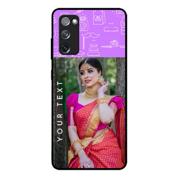 Galaxy S20 Fe Custom Glass Mobile Case  - Birthday Icons Design