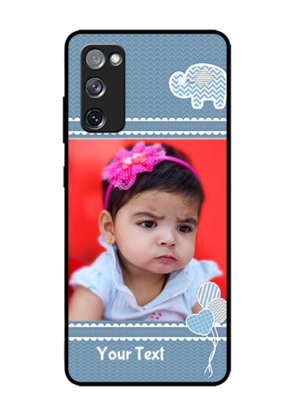Galaxy S20 Fe Photo Printing on Glass Case  - with Kids Pattern Design