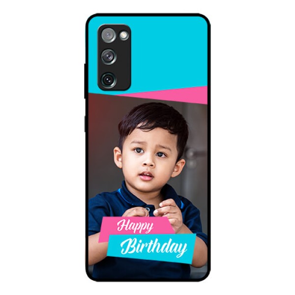 Galaxy S20 Fe Personalized Glass Phone Case - Image Holder with 2 Color Design Galaxy S20 Fe Personalized Glass Phone Case - Image Holder with 2 Color Design