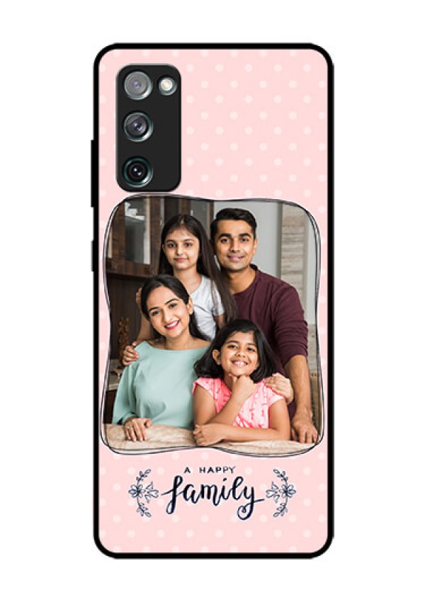Galaxy S20 Fe Custom Glass Phone Case  - Family with Dots Design