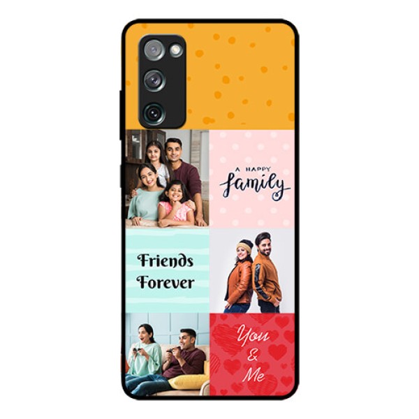 Galaxy S20 Fe Personalized Glass Phone Case  - Images with Quotes Design