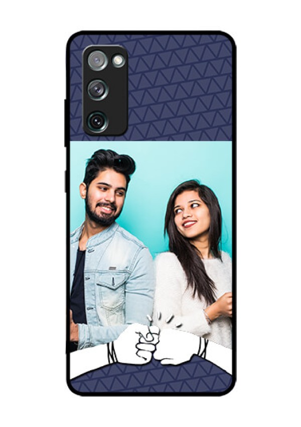 Galaxy S20 Fe Photo Printing on Glass Case  - with Best Friends Design  