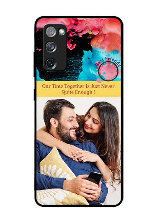 Galaxy S20 Fe Custom Glass Mobile Case  - Quote with Acrylic Painting Design