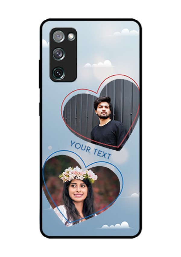 Galaxy S20 Fe Custom Glass Mobile Case  - Blue Color Couple Design 