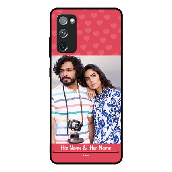 Galaxy S20 Fe Photo Printing on Glass Case  - Simple Love Design