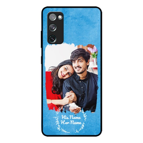 Galaxy S20 Fe Custom Glass Phone Case - Blue Color Vintage Design
