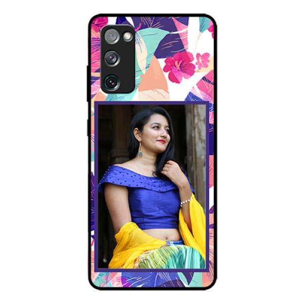 Galaxy S20 Fe Custom Glass Mobile Case  - Abstract Floral Design
